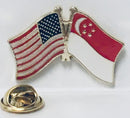 USA American Singapore Friendship Lapel Pin