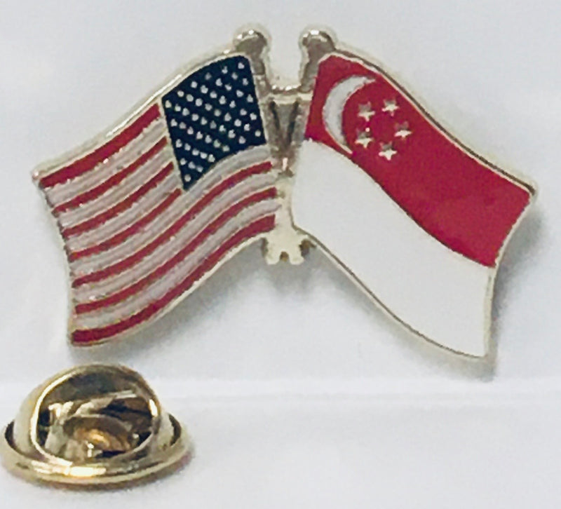 USA Singapore Lapel Pin