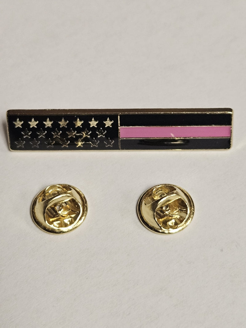 USA Pink Line Bar Lapel Pin American Women Emergency Services EMS