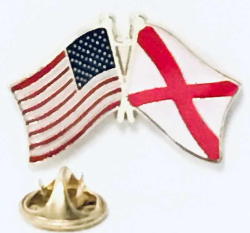 USA & Alabama Friendship Lapel Pin