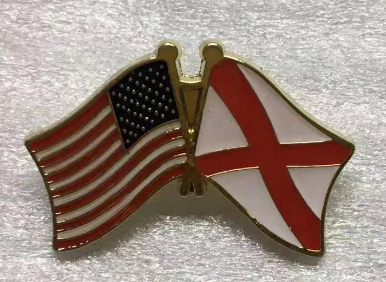 USA & Alabama Friendship Lapel Pin