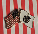 USA & Massachusetts Friendship Lapel Pin
