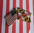 USA & Maryland Friendship Lapel Pin