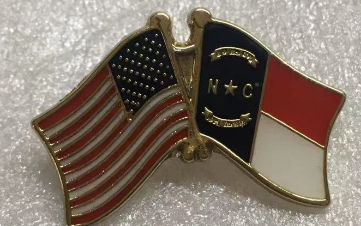 USA & North Carolina Friendship Lapel Pin
