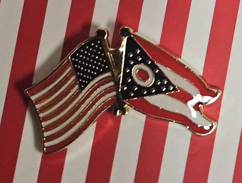 USA & Ohio Friendship Lapel Pin