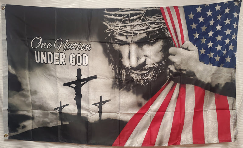 One Nation Under God USA 3'X5' Flag ROUGH TEX® 100D