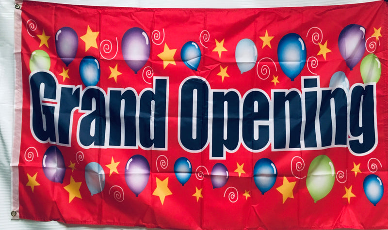 Grand Opening Red 3'X5' Flag ROUGH TEX® 100D
