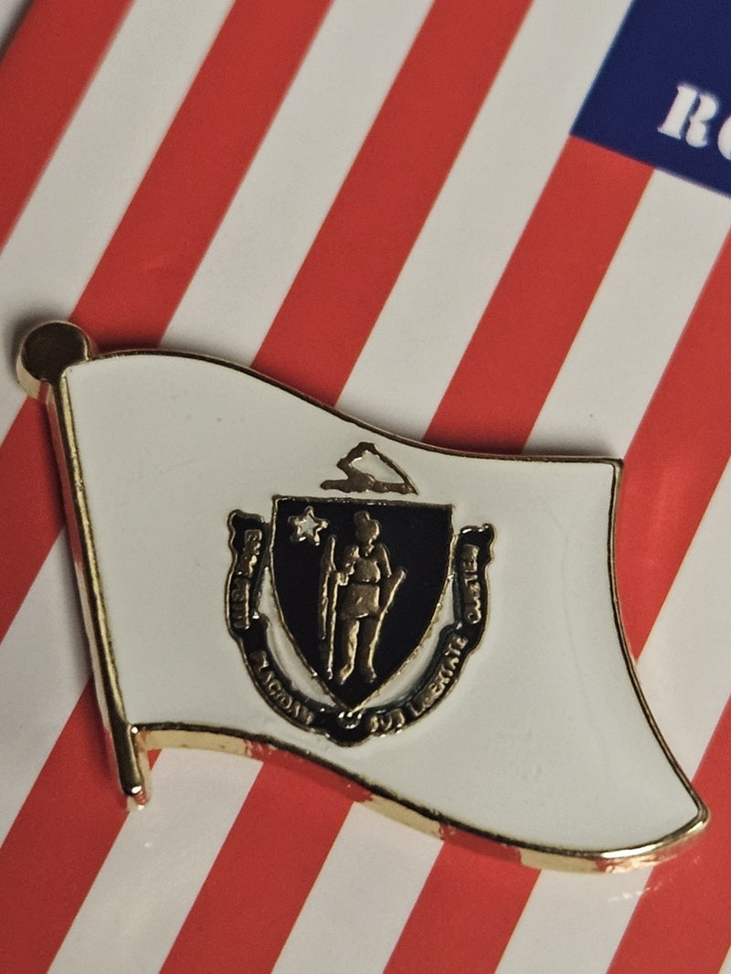 Massachusetts Wavy Lapel Pin