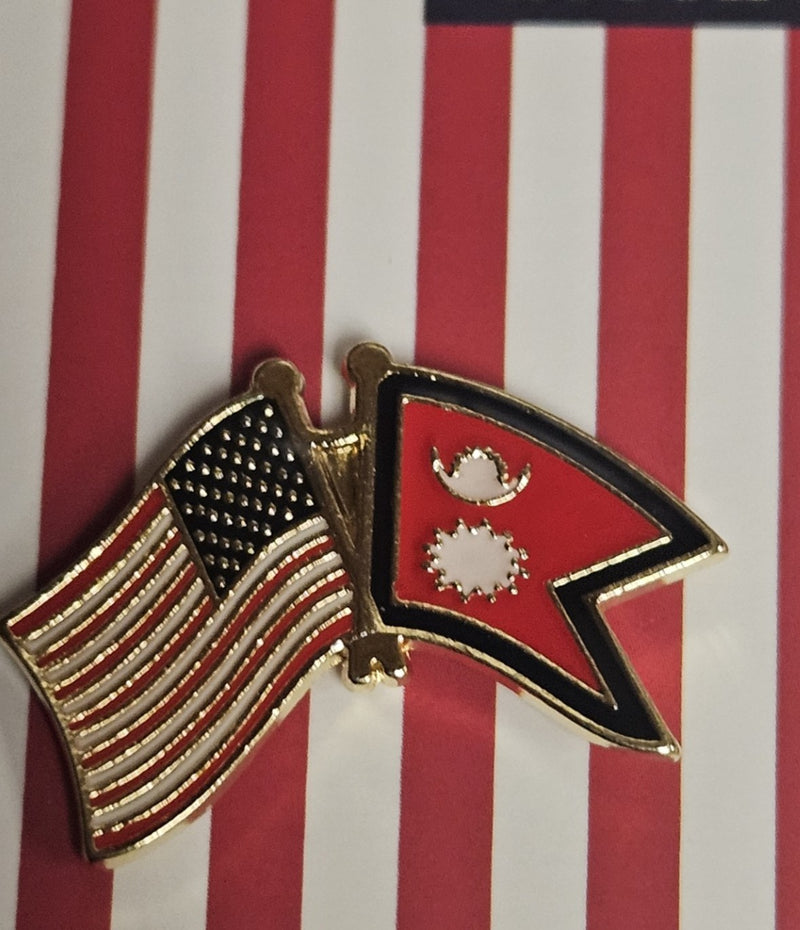 USA & Nepal Friendship Lapel Pin