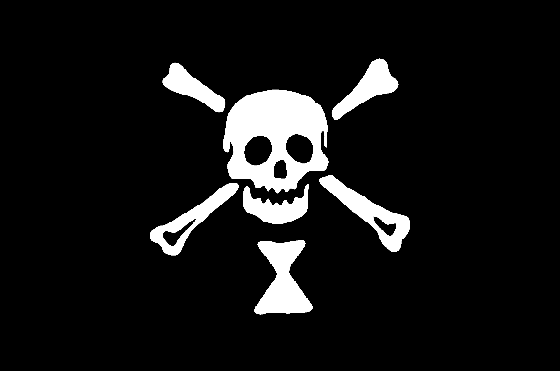 Emmanuel Wymm Jolly Roger 12"x18" Car Flag ROUGH TEX® Knit Double Sided