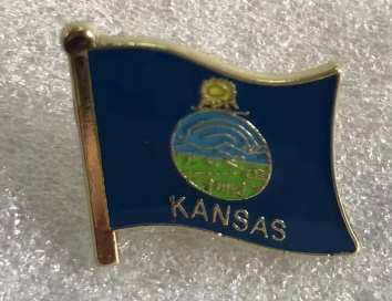 Kansas Wavy Lapel Pin