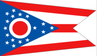 Ohio 2'x3' Embroidered Flag ROUGH TEX® 300D