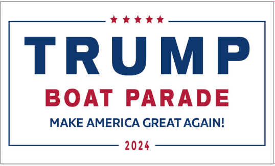 Trump Boat Parade Make America Great Again 2024 White 3'X5' Flag Double sided ROUGH TEX® 100D with Liner