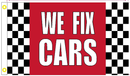 We Fix Cars Checkered 3'x5' Flag ROUGH TEX® 100D