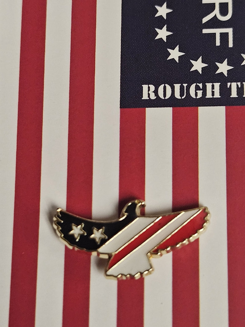 USA Eagle Lapel Pin American Flag