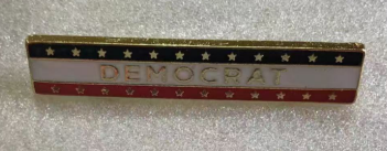 Democrat Bar Lapel Pin