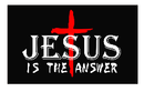 Jesus Is The Answer Red Cross 3'X5' Flag ROUGH TEX® 68D
