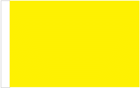 Yellow 12"x18" Stick Flag ROUGH TEX® 100D 30" Wooden Stick