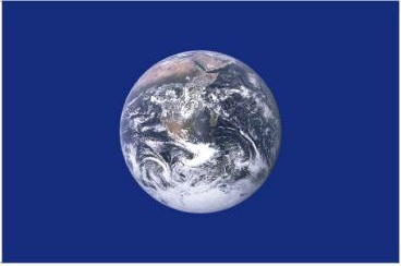 Earth Blue 12"x18" Flag ROUGH TEX® 100D With Grommets