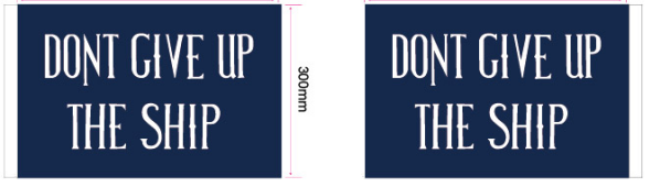 Don't Give Up The Ship 12"x18" 100D ROUGH TEX® Double Sided
