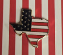 Texas USA Flag Map Lapel Pin American Flag