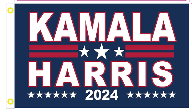 Kamala Harris 2024 3'X5' Flag Official Campaign ROUGH TEX® 100D