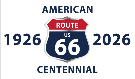 Route 66 American Centennial 1926 2026 White 3'x5' ROUGH TEX® 100D Single Sided