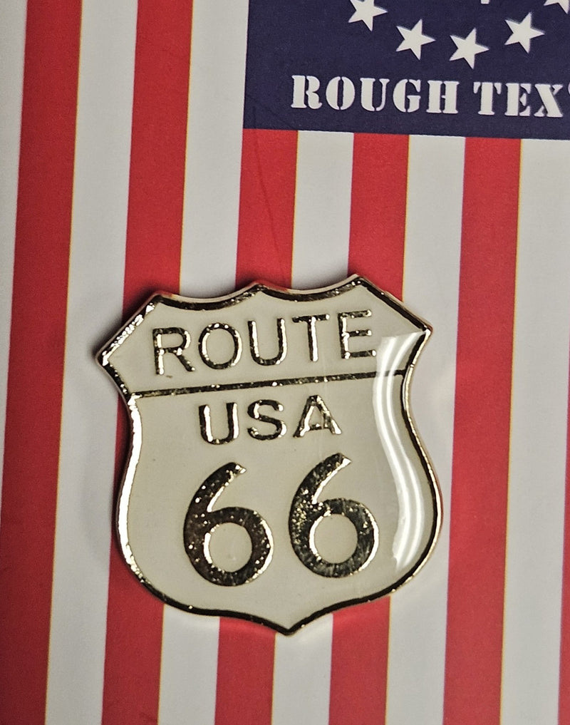 Route 66 USA Lapel Pin Shield Highway Sign