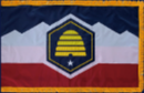 Utah 2022 3'x5' Embroidered Flag ROUGH TEX® 600D with Sleeve & Fringe in Colored Box