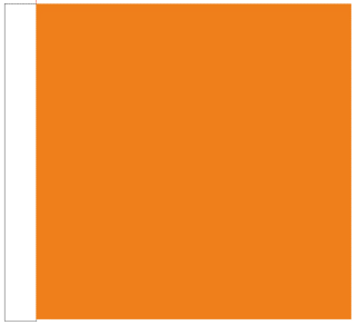 Orange Square 12"x12" Flag ROUGH TEX® 100D With Grommets
