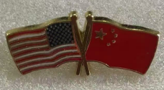 USA & China Friendship Lapel Pin