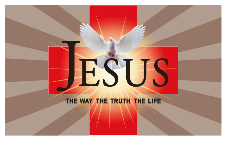 Jesus The Way The Truth The Life 3'X5' Flag ROUGH TEX® 68D