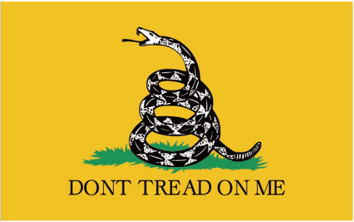 Gadsden White Snake 5'x8' Flag Rough Tex ® 100D