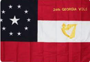 24th Georgia 3'x5' Embroidered Flag ROUGH TEX® Cotton