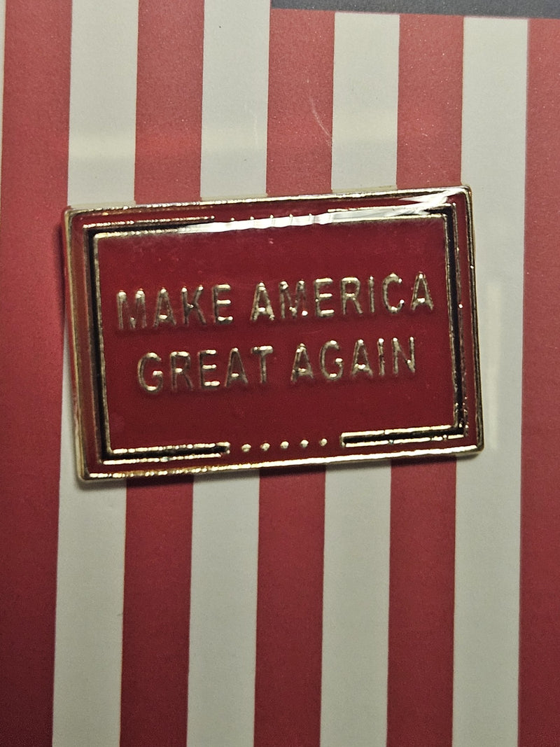 Make America Great Again Red Rectangle Lapel Pin MAGA