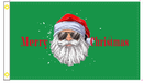 Merry Christmas Santa Green 3'x5' Flag ROUGH TEX® 100D