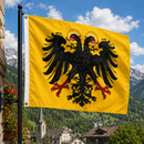 Holy Roman Empire Flag 3x3 ft | 14th Century | Banner Sleeve & Brass Grommets | ROUGH TEX® 100D