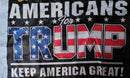 Americans For Trump Keep America Great 12"x18" Stick Flag ROUGH TEX® 68D 30" Wooden Stick