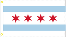 City of Chicago 3'x5' Flag ROUGH TEX® 68D