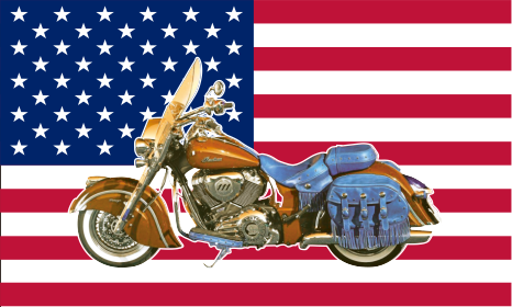 USA Motorcycle 3'X5' Flag ROUGH TEX® 100D  American Bikers