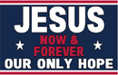 Jesus Now And Forever Our Only Hope 3'x5' Flag ROUGH TEX® 100D