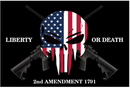 2nd Amendment Punisher 12"x18" Flag ROUGH TEX® 100D With Grommets