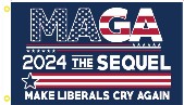 MAGA 2024 The Sequel Make American Great Again USA American 3'X5' Flag ROUGH TEX® 100D Trump Survives the Assassination Attempt