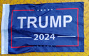 Trump 2024 Blue 12"x18" Stick Flag ROUGH TEX® 68D 30" Wooden Stick Flags