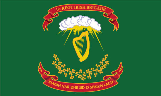 1st Irish Regiment Brigade 3'x5' Flag ROUGH TEX® 100D