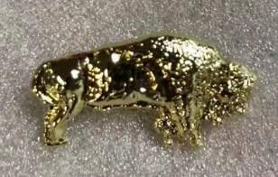 Gold American Buffalo Lapel Pin