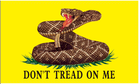 Gadsden Live Snake Coiled 3'X5' Flag ROUGH TEX® 100D