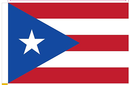 Puerto Rico Dark Blue 12"x18" Stick Flag ROUGH TEX® 100D 30" Wooden Stick