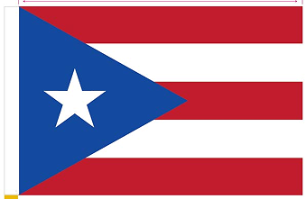Puerto Rico Dark Blue 12"x18" Stick Flag ROUGH TEX® 100D 30" Wooden Stick