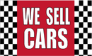 We Sell Cars Checkered Race Auto Dealer 3'x5' Flag ROUGH TEX® 100D